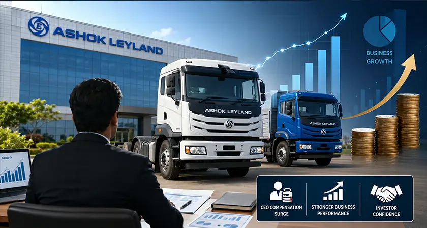  Business Fortune | Ashok Leyland CEO Compensation Surge Rise 
