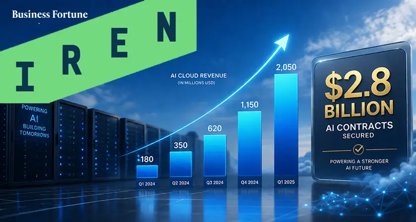  Business Fortune | IREN AI cloud revenue Hits $2.8B AI Deals 