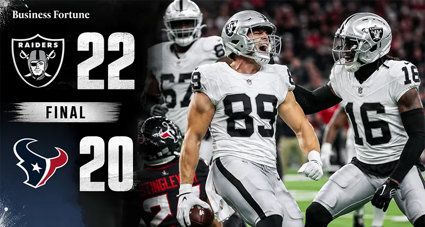  Business Fortune: Raiders vs Texans: 22-20 Preseason 