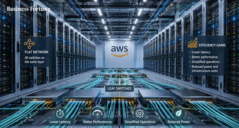 AWS makes flat network design shift data - Business Fortune
