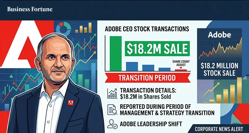  Adobe CEO stock sale Narayen sells 18.2M - Business Fortune 