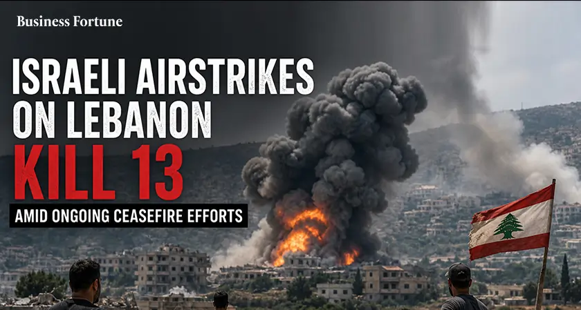  Isreali airstrikes on Lebanon Kill 13 - Business Fortune 