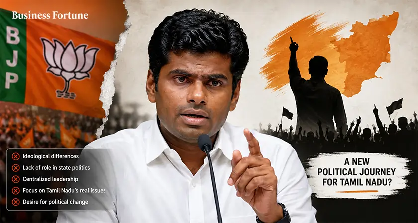  K Annamalai exits BJP Is New Party Move - Business Fortune 