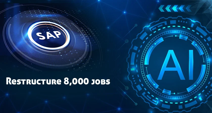 emphasis AI SAP restructure 8,000 jobs shares record high