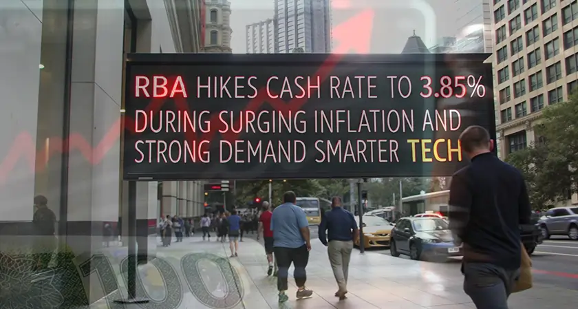 RBA Hikes Cash Rate to 3.85% Now!