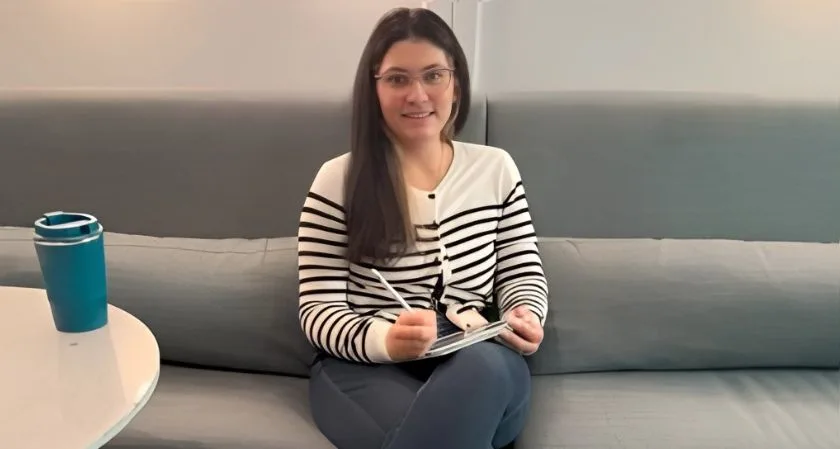 Paula Diaz working on sustainable urban design project promoting green architecture